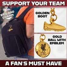 Keyring Pin Badge Gift Set Supporters Gear Gift - Gold - View 4