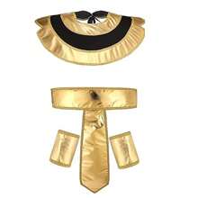 Set de accesorii pentru costume egiptene Faraon egiptean caciulă, guler egiptean, brățări pentru jocuri de rol de Halloween, cosplay
