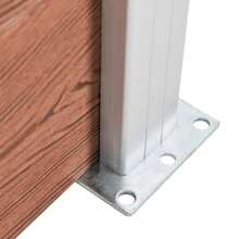 Brown WPC Garden Fence Panel 526x106 Cm Durable Weather Resistant Fencing Solution For Outdoor Spaces - Brown - View 4