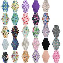 10Pcs Sanitary Pads Washable Menstrual Pads Charcoal Bamboo Liner Regular Flow Cloth /Reusable Sanitary Pads/Mama Panty Liners M Size Random Color