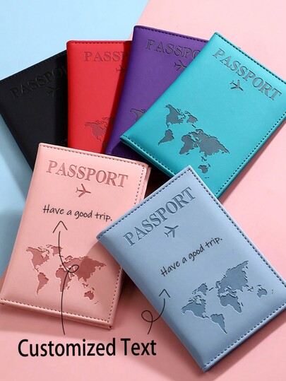 1 Peça/3 Peças/5 Peças/10 Peças Capa de Passaporte de Viagem em PU Fosco, com Mapa Mundi e Impressão de Letras, Design de Bolsa de Passaporte, Organizador de Passaporte para Mulheres, Acessório de Viagem Essencial, Versátil com Letra, Grande Capacidade para Estudantes do Ensino Médio, Estudantes do Ensino Médio, Estudantes Universitários, Estudantes Universitários, Calouro, Segundo Ano, Estudantes de Anos Anteriores