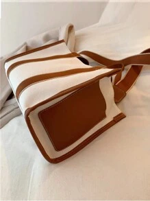 Bolso de lona con bordado de moda, bolso de hombro grande y personalizado de gran capacidad para mujeres que van al trabajo - Multicolor - Ver 10