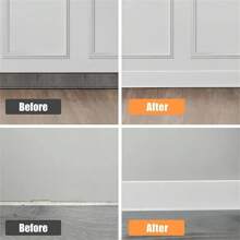 1pc 1m/2m Long 10cm Wide Flexible Baseboard Made Of Soft PVC Kickboard Line, Plastic Floor Skirting Line, Waterproof Self-Adhesive, Decorative Component