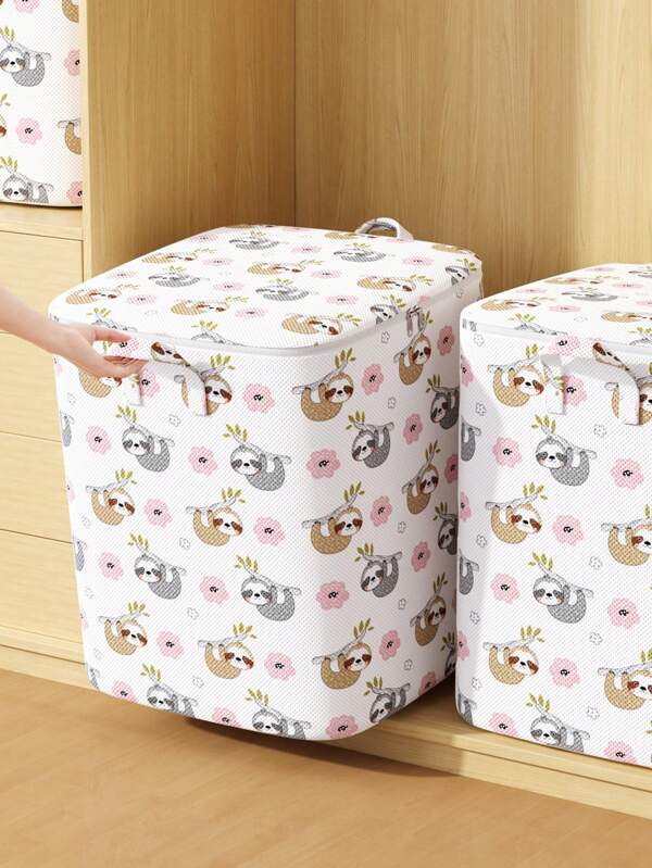 1PC Quilt Storage Bag, Large Capacity Clothing Luggage Bag, Mobile Packaging Bag, Bedding Storage Bag, Toy Storage Bag, Miscellaneous Storage Bag, Folding Bag, Dustproof Storage Basket, Upgraded Reinforced Handle Clothing Wardrobe Storage Clothing Storage Box Closet Storage Containers Organizer Storage Bins For Bedroom Dorm For Blankets Beddings Comforter Pillow Toys