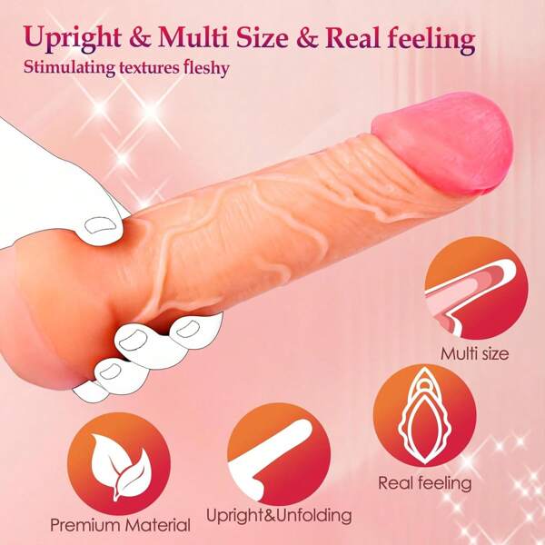 Sex Toy 2 In 1 Realistic Dildo Male Masturbator With Pocket Pussy Vigina,Soft Penis Sleeve Extender,Sex Doll Penis Stroker For Men Women Couples