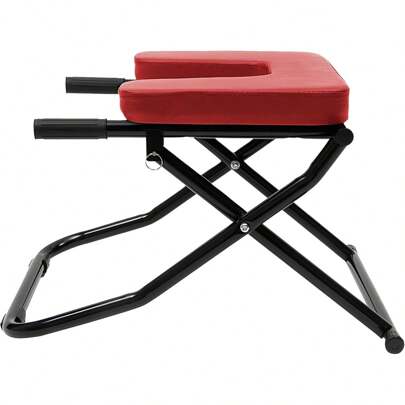 SHZICMY Yoga Headstand Bench, Exercise Workout Fitness Training Chair, Practice Head Stand Equipment Shoulderstand And Strength Training, Black+Red/Black (Black+Red)