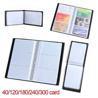 人気レザーカード IDペーパークラフトブックケースオーガナイザーコレクション収納コンテナ 40/120/180/240/300ギフトカードホルダーカードホルダーウォレット名刺ホルダークレジットカードホルダーカードホルダー女性用フォトカードホルダー男性用女性用カードウォレット