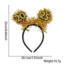 2 pièces/Set Serre-tête étoile doré et argent pour la fête du Nouvel An 2025, accessoires de décoration pour la fête du Nouvel An, Ramadan, décoration Ramadan, Eid Mubarak