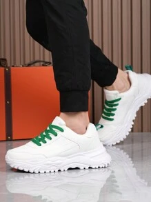 男士秋冬厚底增高鞋，休闲运动鞋，防滑轻便运动鞋，适合青少年夏季休闲、户外运动、度假旅行、毕业礼物、生日礼服配饰 - 多色 - 查看 8