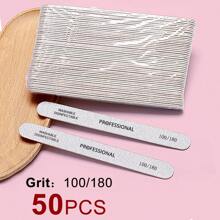 NailShine 50片装薄木砂纸指甲锉专业美甲抛光块灰色船形双面木锉美甲沙龙用品，指甲油，美甲用品，美甲工具，美甲艺术工具，返校季，美甲，美甲工具，假指甲专用美甲工具 - 灰色 - 查看 14