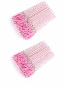 500 stuks, 100 stuks, 10 stuks wegwerpbare mascaraborstels,
zwarte spoolie, geschikt voor wenkbrauwen, mascara-extender, roze