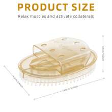 1 szt./2 szt. Szczotka do masażu całego ciała Meridian, narzędzie do relaksującego masażu ciała, wielofunkcyjny masażer akupresurowy, stymuluje krążenie krwi i zapewnia komfort ciała, włosy, akcesoria do włosów, pielęgnacja włosów, szkoła, powrót do szkoły, podróże, niezbędne rzeczy w podróży, niezbędne rzeczy w domu, spa, narzędzie do masażu, masaż, masażer, spa - Przezroczysty - Zobacz 3