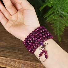 1 件 108 件木串珠手链,8 毫米檀香佛教念珠,手工玛拉串手链,木手镯,父亲节礼物 - 手串 - 查看 6