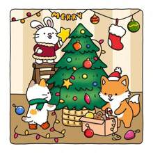 1PC Fuzzy Hygge: Christmas Vibes Coloring Book For Adults & Teens Featuring Cozy Festive Holiday Winter Scenes With Adorable Animals Characters (Fuzzy Friends Coloring), Perfect Gift For Christmas! Back To School