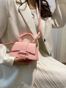 2026新款高品质口红盒，迷你方形包，新款纯色百搭手提包，女士钱包，粉色 - 粉色 - 查看 5