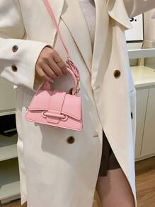 2026新款高品质口红盒，迷你方形包，新款纯色百搭手提包，女士钱包，粉色 - 粉色 - 查看 7