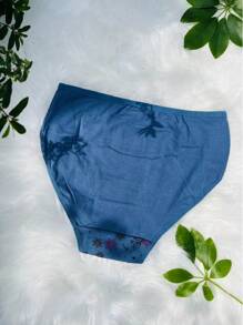 12Pcs Super Comfortable Women Panties High Density Breathable Moisture Wicking Stretchy Intimates Plus Size Cotton Briefs Stylish Prints Assorted Colors Womens Everyday Lingerie Underwear(6 Color Random Delivery) - 彩色 - 查看 10