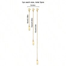 3/6/12pcs Stainless Steel Chain Extender, Necklace Bracelet And Anklet Necklace Chain Extender, Used For Jewelry Making (2.36in 3.93in 5.90in)