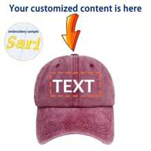 Customized Embroidered Baseball Cap - Personalized Text Logo, Adjustable Fit, Lightweight, Suitable For Thanksgiving And Urban Style - SXMDZ-navy Blue - View 7