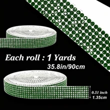 1 Yard 6 Rows Of Crystal Rhinestone Strips - Self-Adhesive, Sparkling Stickers, Suitable For DIY Art, Crafts, Wedding And Holiday Party Decoration, Car Phone Decoration, Clothing Accessories, Shoe And Hat Accessories, And Other Gift Creativity!
