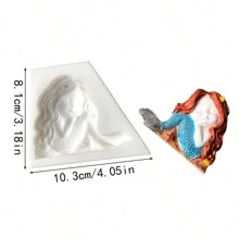 Baking Fondant Cake Molds - Ocean Series Mermaid, Seaweed, Coral Reef Cake/Chocolate Molds Crafts Clay Tools Set - Beige - View 11
