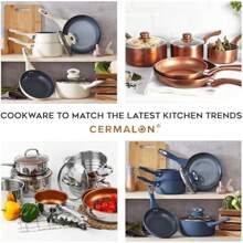 Blush Pink 5-Piece Ceramic Cookware Set - Includes 2 Frying Pans And 3 Saucepans With Grey Sparkle Ceramic Non-Stick Coating - Suitable For All Hobs - PTFE And PFOA - Blush Pink1 - View 7