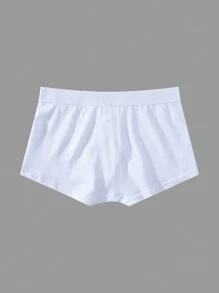 Norcotton 4 件装棉质男士平角内裤，纯棉短裤 - 白色 - 查看 3