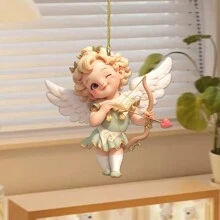 1 Piece, Cute Angel Girl Acrylic Pendant, 2D Red Heart Pendant, Used For Car Keychains, Backpacks, Multifunctional Home Decoration, Ideal Valentine's Day Gift Selection,Home Decor ,Room Decor,Wall Decor - Multicolor - View 2