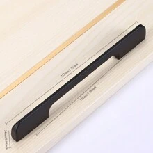 2 Pack Matte Black Cabinet Handles-7.56 Inch/192mm Screw Spacing Drawer Pulls, Durable Black Cabinet Hardware, Modern Cabinet Pulls For Kitchen Cabinets Bedroom Bathroom Dresser Drawer