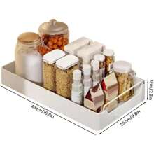 Armario extraíble, organizador de cocina, cajón deslizante, estante de despensa con guía de amortiguación, estantes de despensa extraíbles de nailon autoadhesivos