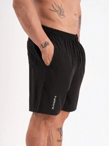 Type One Kit 2 Men's Tactel Sports Shorts Tactel Bermuda Shorts With Elastane Summer Running - Navy Blue - View 7