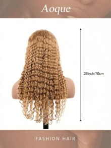 Light Brown Deep Wave Lace Front Wigs Human Hair 13X4 HD Lace Frontal Wigs Pre Plucked With Baby Hair 200% Density Glueless Brazilian Virgin 10A Human Hair Lace Front Wigs For Women 30 Inch - Light Brown - Xem 3