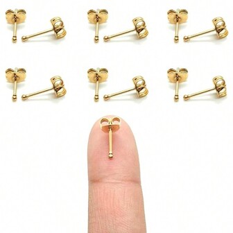 12 st rostfritt stål broskpiercing små örhängen prick övre brosk helix lob andra tredje hål öronpiercing smycken små kulörhängen set för kvinnor män 2 mm