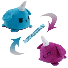 1 件可爱卡通柔软毛绒双面章鱼情绪变化表情翻脸动物娃娃，毛绒娃娃适用于派对装饰、收藏品、桌面装饰、舒适伴侣、送给女朋友的生日/节日礼物、圣诞节 - 毛絨翻面變臉動物收藏玩具派對禮物 - 查看 11