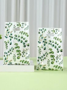 50个绿色叶子礼品袋，派对回礼袋，婚礼派对包装袋，生日礼品袋，派对袋，生日礼品包装用品，生日派对用品，生日装饰品，生日礼品填充袋，塑料袋，一周岁生日派对用品，派对回礼，生日快乐，女孩生日，蝴蝶装饰，婴儿派对装饰 - 樹葉 - 查看 8
