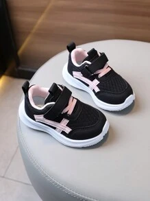 1 paire de chaussures de sport d'extérieur décontracté, légères, respirantes, antidérapantes à boucle et à scratch, confortables et tendance, convenant à toutes les saisons