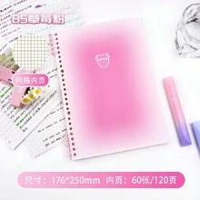 高品质可拆卸笔记本，软封面，厚学生记事本螺旋装订可再填充计划器，简约设计适合大学、高中、时尚风格