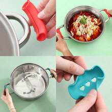 2/4/8pcs High Temperature & Abrasion Resistant Pot & Pan Handle Covers, Pot/Pan Lid Grip, Prevents Scalding, For Casserole, Steamer & Soup Pot