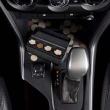 Münzenhalter fürs Auto, tragbare Mini-Wechselgeldbox kompatibel mit Münzen unterschiedlicher Größen, universeller Auto-Münzenorganizer Geldspender, Mini-Wechselgeldbox, zum Organisieren von Münzen, geeignet für die meisten Autos