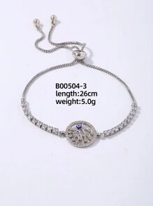 Cubic Zirconia Eye Decor Bracelet