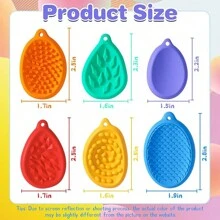 6/12 Pcs Random Color Fidget Toys Adults Silicone Worry Stone Travel Toy Unique Strap Hole Design Allows You To Wear A Rope Necklace For Easy Portability For ADHD Teens Calm Down Quiet Anxiety Fidgets Toys Christmas Stocking Stuffer