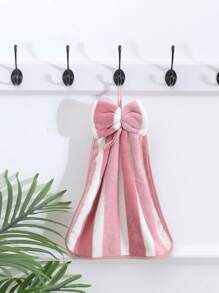 Khăn tay nhung san hô nơ dễ thương mềm mại lau chén đĩa vải thấm hút treo dụng cụ nhà bếp phụ kiện phòng tắm, - Nhiều màu - Xem 14