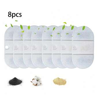 8 piezas de filtros de repuesto para fuente de agua para mascotas, compatibles con dispensador de agua para gatos