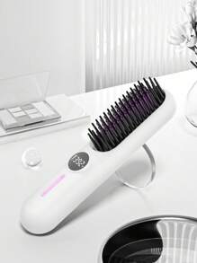 GENAI Portable Wireless Hair Straightening Brush, Portable Negative Ion Hair Straightening Brush, Long-Lasting Heated Hair Straightening Brush, Lightweight & Compact, Anti-Scald Design, Ideal Gift - Multicolor - View 12