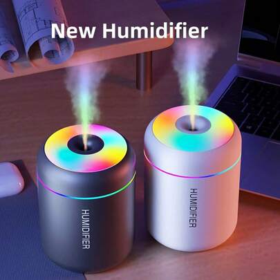 1pc 180ml Mini USB Air Humidifier, Electronic Aroma Diffuser, Essential Oil Aromatherapy Diffuser Mist Maker With Light, For Car Home Bedroom