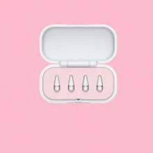 4 Packungen Stift-/Kugelschreiber Spitzen mit Aufbewahrungsbox kompatibel mit Apple iPad Pencil 1/2, kompatibel mit iPad Stylus Pen Ersatz Spitzen in edler Box, 4 Stück (Spitzen enthalten)
