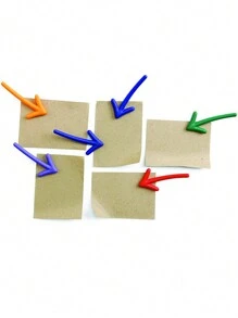 6pcs Creative Cute & Funny Arrow Shaped Fridge Magnets, 3D Stereoscopic Blackboard Refrigerator Magnetic Stickers,School Supplies,Back To School