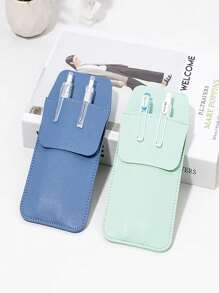 1 Pieza Bolsa grande de estilo coreano para enfermera, con capacidad, en piel, para sujetar bolígrafos de médico, de vuelta al colegio, material escolar, estuche para lápices, estuche, mochila escolar