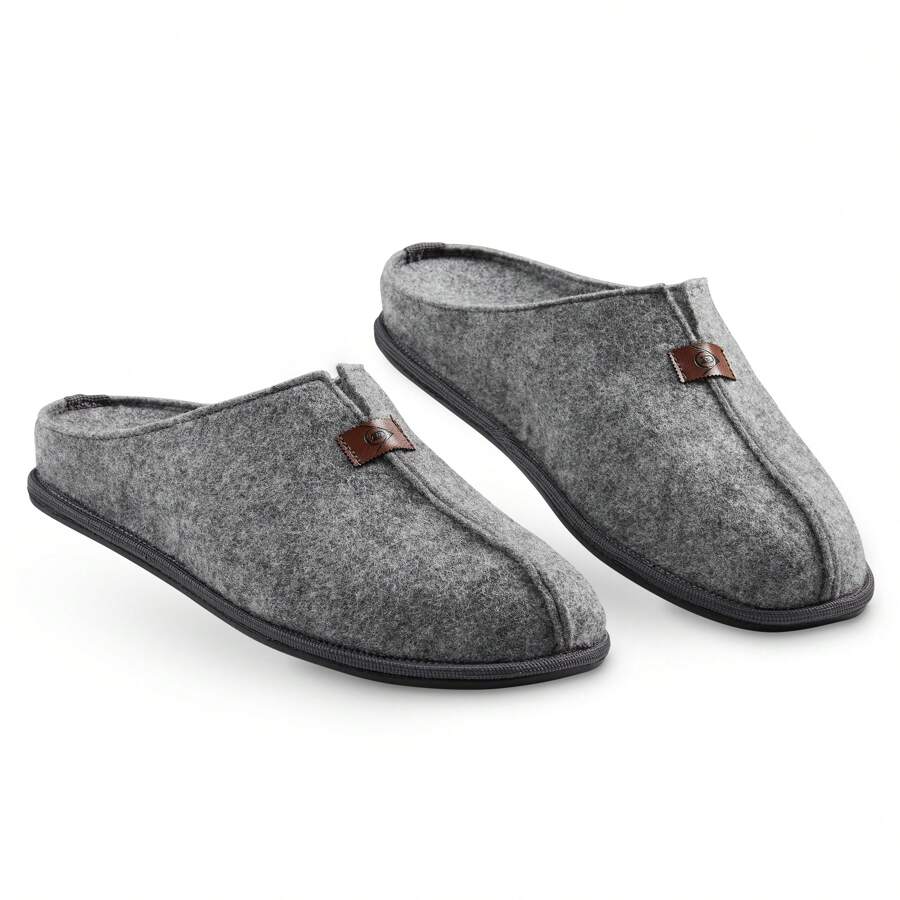 Dunlop Felt Lining Slippers - Grey - View 1