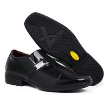 Sapato Social Masculino Em Couro Verniz Vegas Store - Preto - Visão 2